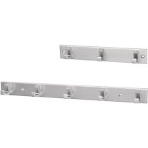 HERMETA Handtuchhakenleiste 3 Haken Höhe 35 mm Länge 210 mm Aluminium silberfarbig eloxiert Ausladung 33,5 mm