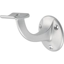 HERMETA Handlaufträger 3500 Aluminium silberfarbig eloxiert Durchmesser Wandplatte 56 mm gewölbte Auflage