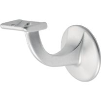 HERMETA Handlaufträger 3503 Aluminium silberfarbig eloxiert Durchmesser Wandplatte 56 mm gerade Auflage