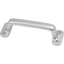 HERMETA Handgriff Ausladung 22 mm Länge 110 mm Breite 36 mm Aluminiumguss silberfarbig eloxiert Anzahl Löcher 4