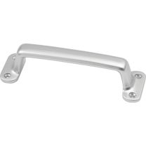 HERMETA Handgriff Ausladung 26 mm Länge 140 mm Breite 38 mm Aluminiumguss silberfarbig eloxiert Anzahl Löcher 4