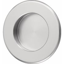 HERMETA Muschelgriff Aluminium silberfarbig eloxiert rund Einlass-Ø 35 mm