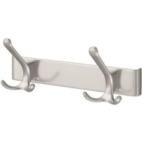 HERMETA Huthakenleiste 0822-0822 2 Haken Ausladung 96 mm Leichtmetall silberfarbig eloxiert Höhe 102 mm