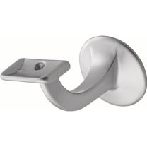 HERMETA Handlaufträger 3508 Aluminium silberfarbig eloxiert Durchmesser Wandplatte 56 mm gerade Auflage