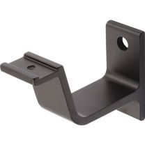 HERMETA Handlaufträger 3551 Aluminium schwarz kunststoffbeschichtet gerade Auflage