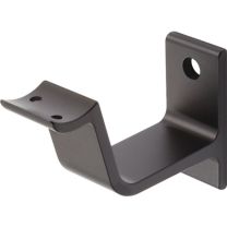 HERMETA Handlaufträger 3553 Aluminium schwarz kunststoffbeschichtet gewölbte Auflage
