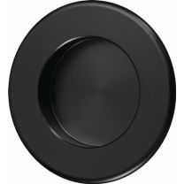 HERMETA Muschelgriff Aluminium schwarz pulverbeschichtet rund Einlass-Ø 35 mm