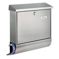 BURG-WÄCHTER Briefkasten Amrum-Set 38670 Ni Höhe 420 mm Breite 377 mm Tiefe 115 mm Edelstahl DIN C4
