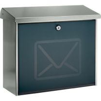 BURG-WÄCHTER Briefkasten Lucca 3713 Ni Letter Höhe 340 mm Breite 380 mm Tiefe 148 mm Edelstahl DIN C4