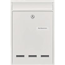 BURG-WÄCHTER Briefkasten Köln 872 W Höhe 340 mm Breite 255 mm Tiefe 85 mm weiß Stahl DIN C4