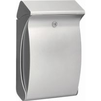 BURG-WÄCHTER Briefkasten Swing 4906 Si Höhe 419 mm Breite 271 mm Tiefe 129 mm silber Kunststoff DIN C4