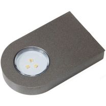 L&S Anbauleuchte Glaspoint Warmweiß od. Emotion 12 V 0,8 W Rahmenfarbe Edelstahlfarben