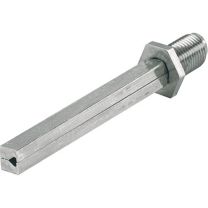 HOPPE Vierkantstift FDW-Profilstift Vierkant 8 x 80 mm Eisen verzinkt geteilt M12 x 1,25