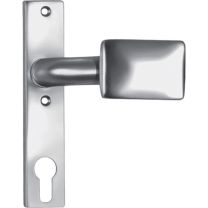 AMF Türknopf-Kurzschild 486ZD fest / drehbar Leichtmetall F1 / silberfarbig Vierkant 8 mm