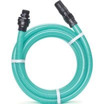 REHAU Saugschlauch-Garnitur RAUSPIRALFLEX Innen-Ø 22 mm transparent grün 2,6 mm Länge 7 m Rolle