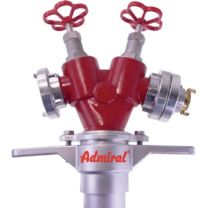 ADMIRAL Hydrantenstandrohr STORZ Aluminium DN 80 1xC-Abg./1xAbg.Schnellkupplung/2 Ventile