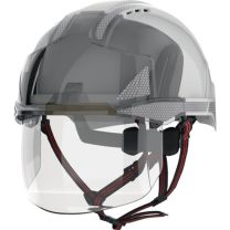 JSP Industriekletterhelm EVO® VISTAshield® Dualswitch weiß/rauch ABS EN 397, EN 50365, EN 12492
