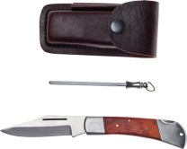 WÜSTHOF Industrietaschenmesser Gesamt-L.190mm Klingen-L.85mm Holzgr.