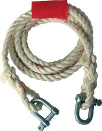 JeCo Auto-Abschleppseil 2500kg Sisal Schäkel/Schäkel L.400cm D.16mm