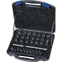 ASW Kraftsteckschlüsselsatz 710 KS 40 OL 40-teilig 3/8 Zoll 6-kant, i6-kant, T/E/PH/XZN