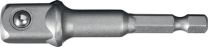 PROMAT Adapter Antriebssechskant 1/4 Zoll Abtriebsvierkant 1/2 Zoll Länge 72 mm