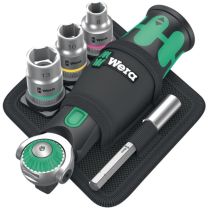 WERA Steckschlüsselsatz 8009 Zyklop Pocket Set 2 19-teilig 3/8 Zoll + 1/4 Zoll Anzahl Zähne 72