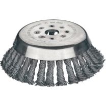 LESSMANN Kegelbürste Ø 155 mm Drahtstärke 0,5 mm Stahl 12 mm Bohrung 20 mm 10000 min-¹