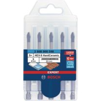 BOSCH Keramikbohrersatz Expert HardCeramic HEX-9 5-teilig 6 mm Schaft 6-kant