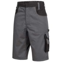 NITRAS MOTION TEX KIDS, Arbeitshose, kurz, grau / schwarz, STANDARD 100 by OEKO-TEX® - Gr. 98 - 140 - 1 Stück