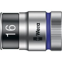 WERA Steckschlüsseleinsatz 8790 HMC HF 1/2 Zoll 6-kant Schlüsselweite 16 mm Länge 37 mm