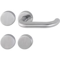 HOPPE Feuerschutzgarnitur Paris FS-E138/42H/42HS Edelstahl F69 -/D für Türstärke 45-65 mm UG / blind rund DIN links / rechts