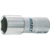 HAZET Steckschlüsseleinsatz 900MGT für Zündkerzen 1/2 Zoll SW 20,8 mm 6-kant 68 mm