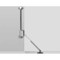 HETTICH Klappenhalter Klassik D mit Lager L 258 D Stahl vernickelt mit Bremssystem Länge 350 mm