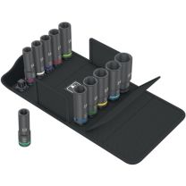 WERA Kraftsteckschlüsselsatz 8790 C Impaktor Deep Set 1 11-teilig 1/2 Zoll lang, 6-kant