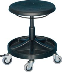 LOTZ Drehhocker m.Rl.PU-Schaum schwarz Sitz-H.400-530mm