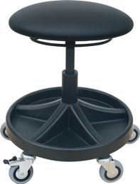 LOTZ Drehhocker m.Rl.Kunstlederpolster schwarz Sitz-H.490-620mm
