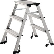JeCo Klapptritt Stufen 3 Plattform-H.630mm Alu.fahrbar