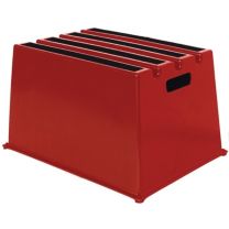 JeCo Schwerlasttritt Stufen einschl. Plattform 1 Plattformhöhe 307 mm Kunststoff rot