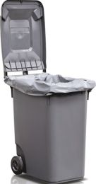 JeCo Kunststoffsack 240l LD-PE grau 100 µm B650/550xL1350mm 50St./Karton