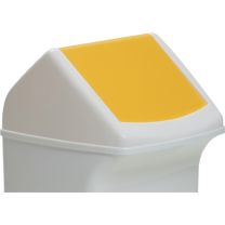 DURABLE Deckel Polyethylen gelb B330xT330mm passend für Abfallsammler 40 l mit Einwurfklappe