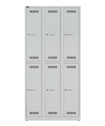 BISLEY Garderoben- Allzweckschrank LIGHT BxTxH 900x500x1850 mm, lichtgrau, GL09T2245
