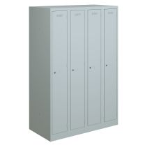 BISLEY Garderobenschrank Primary Locker BxTxH 600x500x1800 mm, lichtgrau, PL3050D2645
