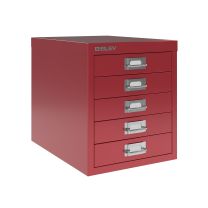 BISLEY Schubladenschrank MultiDrawer BxTxH 279x380x325 mm, kardinalrot, L125670
