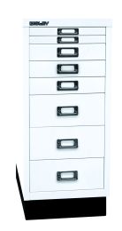 BISLEY Schubladenschrank MultiDrawer BxTxH 279x380x670 mm, verkehrsweiß, L298S696