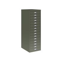 BISLEY Schubladenschrank MultiDrawer BxTxH 279x380x860 mm, olivgrün, L3915623