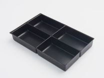 BISLEY MultiDrawer Schubladeneinsatz A4 4 Fächer für A4 Schubladen H 102, 87, 51 mm, Kunststoff, 227P1800