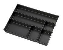 BISLEY MultiDrawer Schreibwareneinsatz A3 für A3 Schubladen H 87, 51 mm, Kunststoff, PIT450P1800