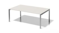 BISLEY Cito Chefarbeitsplatz/Konferenztisch BxTxH 2400x1200x740 mm, Dekor grauweiß, Gestell silber, DUF2412GW355