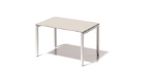 BISLEY Cito Schreibtisch BxTxH 1200x800x650-850 mm, Dekor grauweiß, Gestell verkehrsweiß, DUH1208GW396