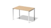 BISLEY Cito Schreibtisch BxTxH 1200x800x650-850 mm, Dekor ahorn, Gestell verkehrsweiß, DUH1208MP396